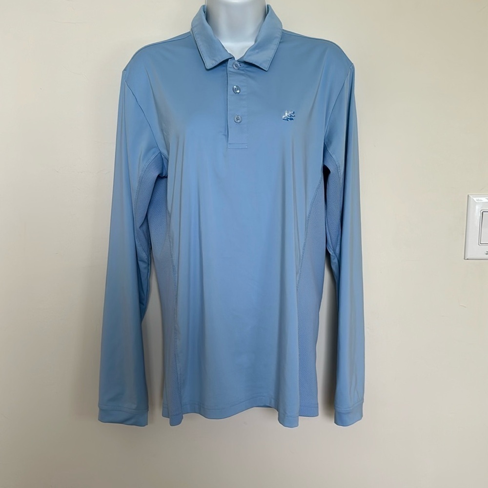 San Soleil Women's Blue Long Sleeve Polo Size S